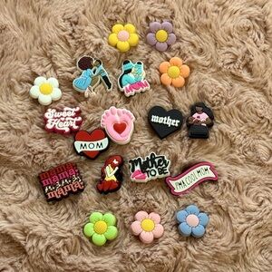 Shoe Charms Mother/Flower 18pcs
